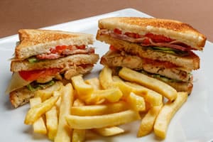 Chicken Club and Fries